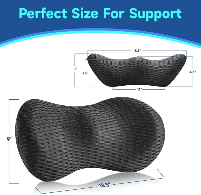 Lumbar Support Pillow for Office Chair Car Back Support Pillow, Memory Foam Gaming Chair Desk Chair Back Cushion for Lower Back Pain Relief, Ergonomic Back Rest - Image 5