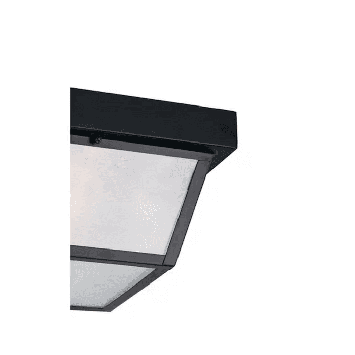 Wayman 2-Light 10.37-In Matte Black Indoor/Outdoor Flush Mount Light - Image 6