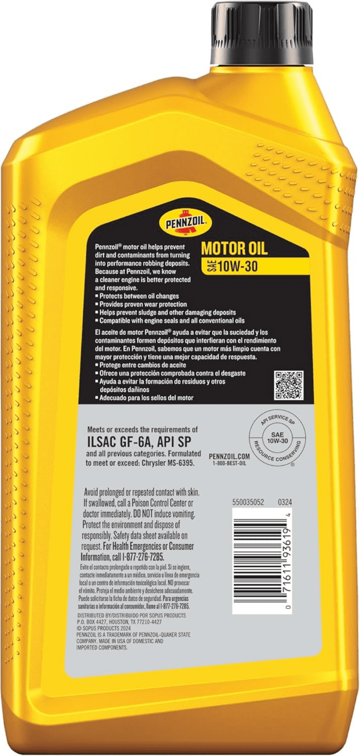 Motor Oil 10W-30 Motor Oil, 1 Quart - Image 2