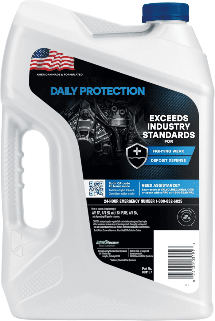 Daily Protection 10W-40 Synthetic Blend Motor Oil 5 QT - Image 2