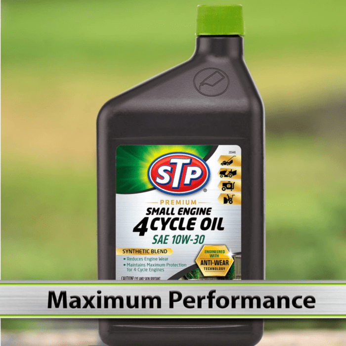 Premium Small Engine 4 Cycle Oil Formula, SAE10W-30 Small Engine Oil Engine Care Formula Reduces Wear for Lawnmower, Push Mower, Tractor, 32 Oz, - Image 4