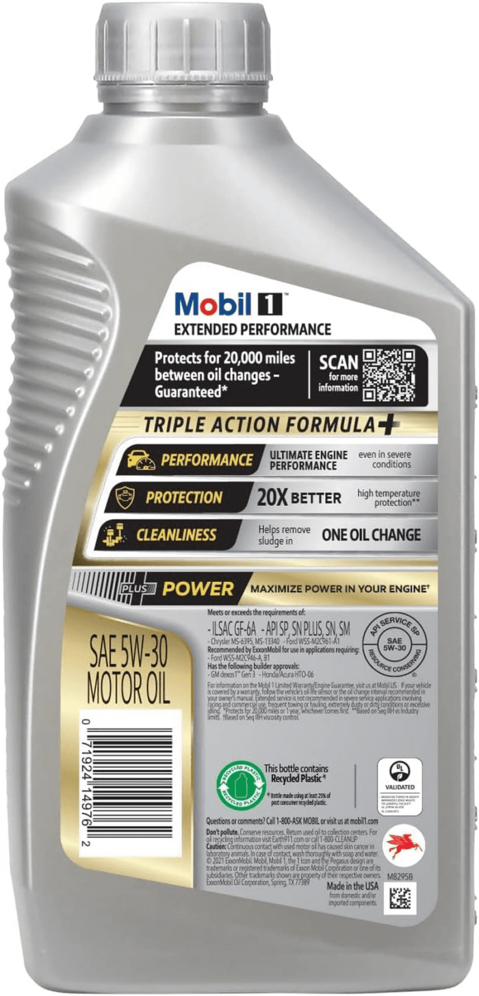 1 Extended Performance Full Synthetic Motor Oil 5W-30, 6-Pack of 1 Quarts - Image 3